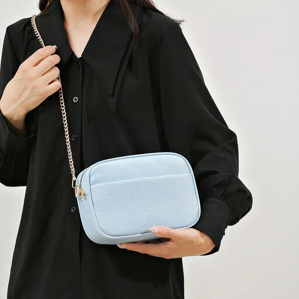 Fashion women handbag luxury brand leather tote bags for shoulder 2024 designer solid color messenger