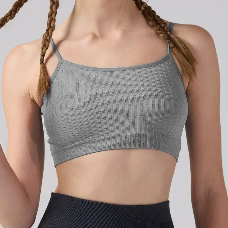 Women's Spaghetti Thin Strap Workout Yoga Gym Fitness Sport Bras
