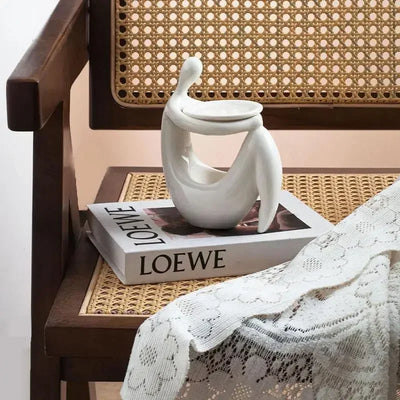 Candle Lamps Aromatic Oil Burner Shape Ceramic Essential Oil Candle Holder Wax Melt Burner Warmer Melter Fragrance Home Decor