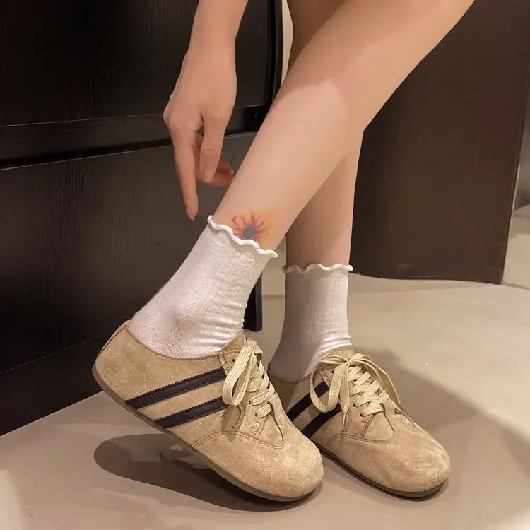 2025 Casual Sneakers Woman Shoes Slippers Flats Platform Sandals Mules NEW Brand Designer Lace Up Loafers Summer Womens Sneakers