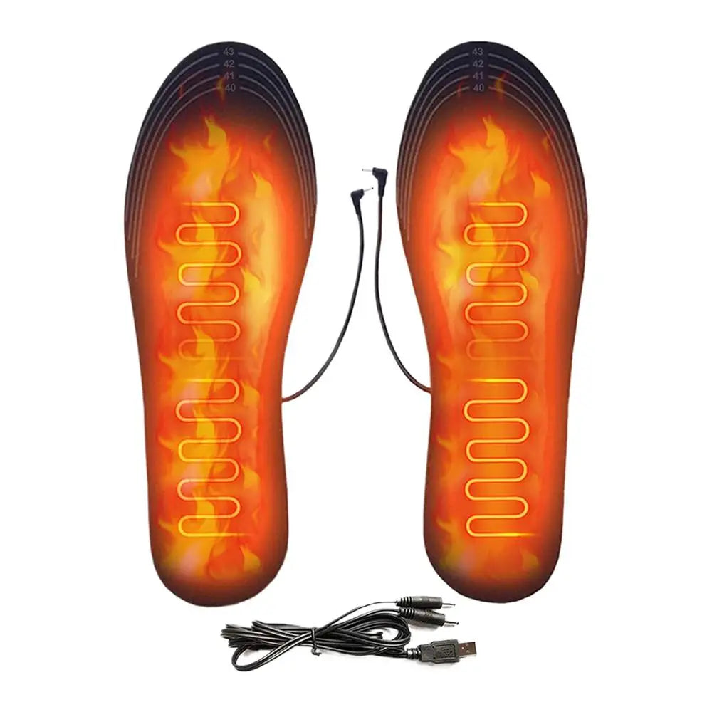 USB Heated Shoe Insoles Electric Foot Warming Pad Feet Warmer Cuttable Breathable Foot Warmer For Skiers Hikers Fishermen Skiing