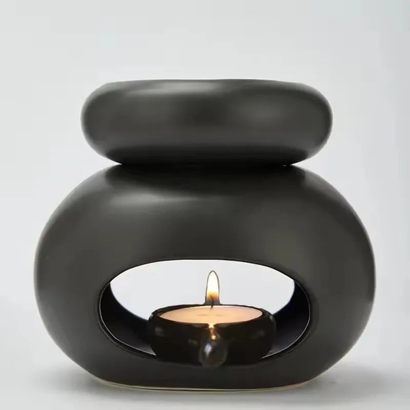 3 in1 Candle Heating Holder Essential Oils Lamp Big Capacity Separated Candlestick Fragrance incense Burner Home Party Spa Stove