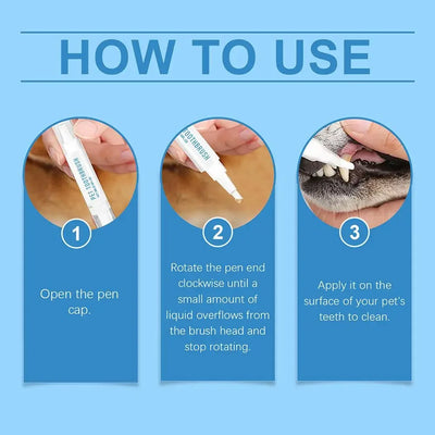 Pet Toothbrush Pen Teeth Clean Fresh Breath Pet Toothbrush Paste Brush One Easy To Use Cat Tooth Brush ToothbrushSet Accessories