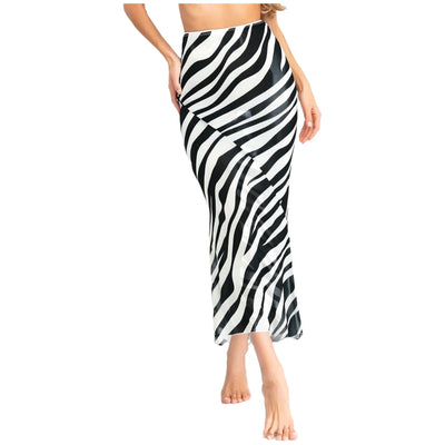Womens Sheer Mesh Fishtail Wrap Hip Long Skirt Printed Leopard Maxi Skirt Female Vintage Costume High Waist Bodycon Cover Up