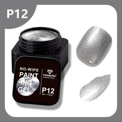 CHUNSU 3 In 1 Spider Gel Nail Polish No Wipe Functional UV Gel Creative Wire Drawing Liner Soak Off Magic Powder 5ML Clear  DIY