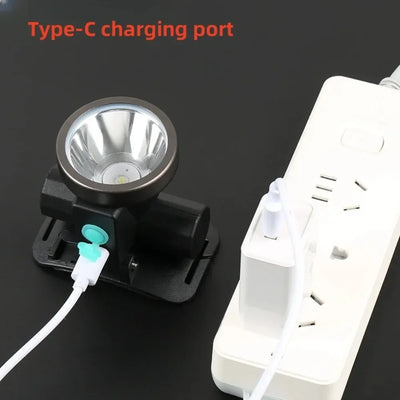 Rechargeable HeadLamp Strong Light Long Range LED Night Fishing Family Mountaineering Headlamp With Flashlight Small Mining Lamp