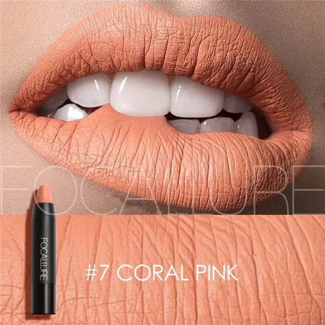 Focallure Matte Lipstick 19 Colors Waterproof Matte Lipsticks Soft Texture Lip Stick Cosmetic Sext Red Nude Lip Makeup Batom