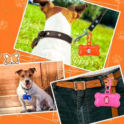 1200pcs Random Color Cartoon Paw Graphic Dog Poop Bags Pet Poop Bags Leak-Proof Dog Waste Bags For Pet Supplies