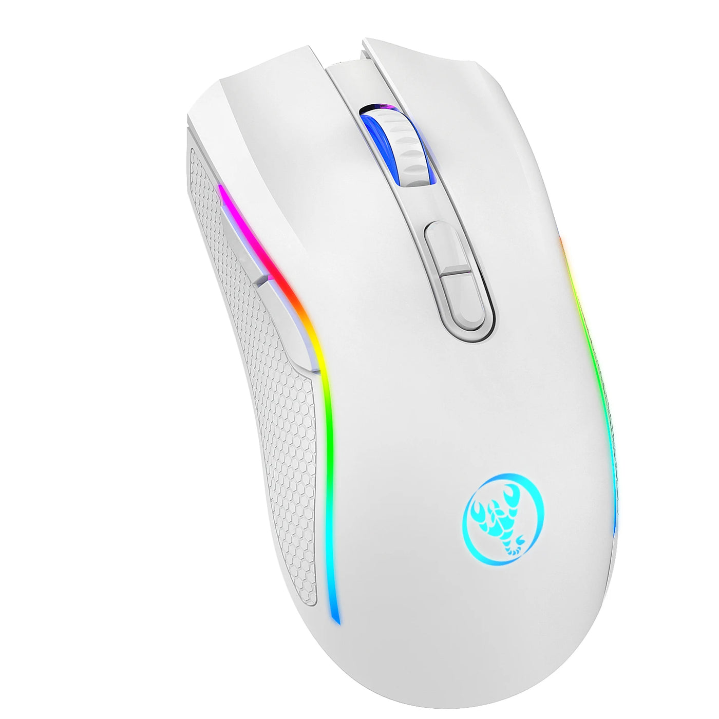 HXSJ T69 2.4G Wireless Mechanical Mouse RGB Gaming Mouse Ergonomic 7 Programmable Buttons 4800DPI Mouse for Office Gamer
