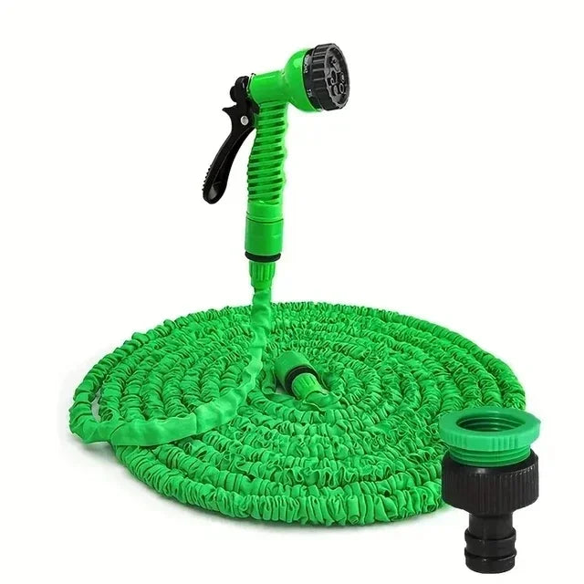 Extendable Garden Hose, High-Pressure Car Wash with 7 Spraying Functions, Home Garden Watering Hose for Multiple Uses，Water Gun