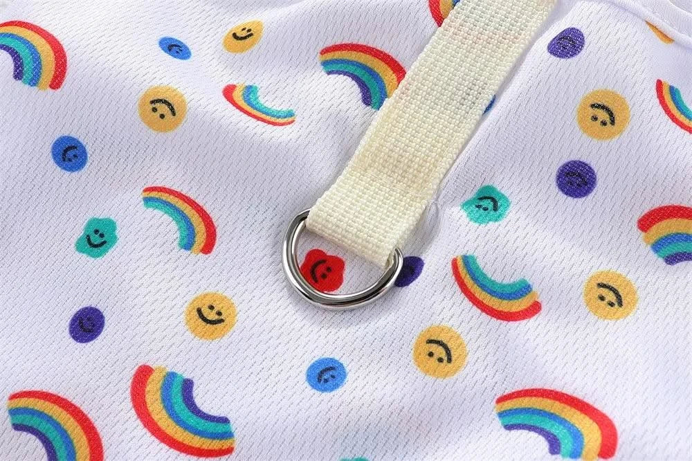 Summer Pet Dog Cooling Vest Cartoon Soft Clothing Summer Casual Shirts Small Medium Large Dogs Puppy French Bulldog Clothes