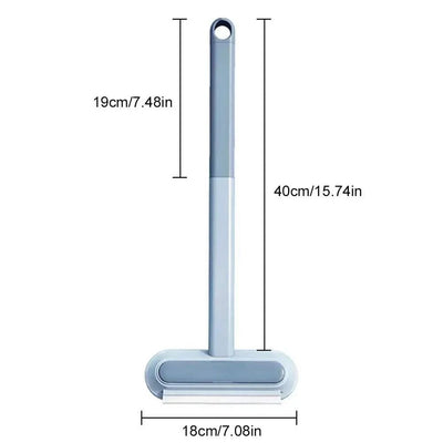 Pet Hair Remover Brush Dog Hair Cleaner Brush with Squeegee Carpet Bed Hair Cleaning Tool Long Handle for Carpet Bed Sofa