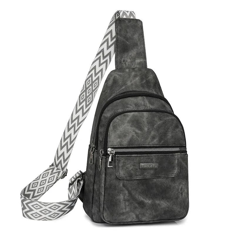 Women Men PU Leather Shoulder Bag Fashion Sling Crossbody Bag