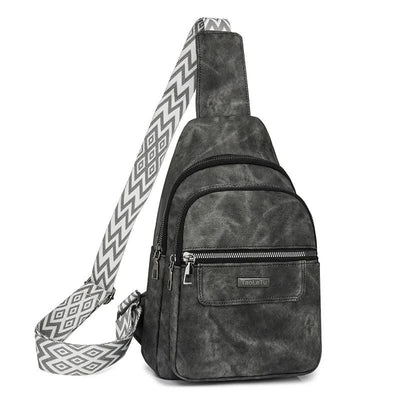 Women Men PU Leather Shoulder Bag Fashion Sling Crossbody Bag