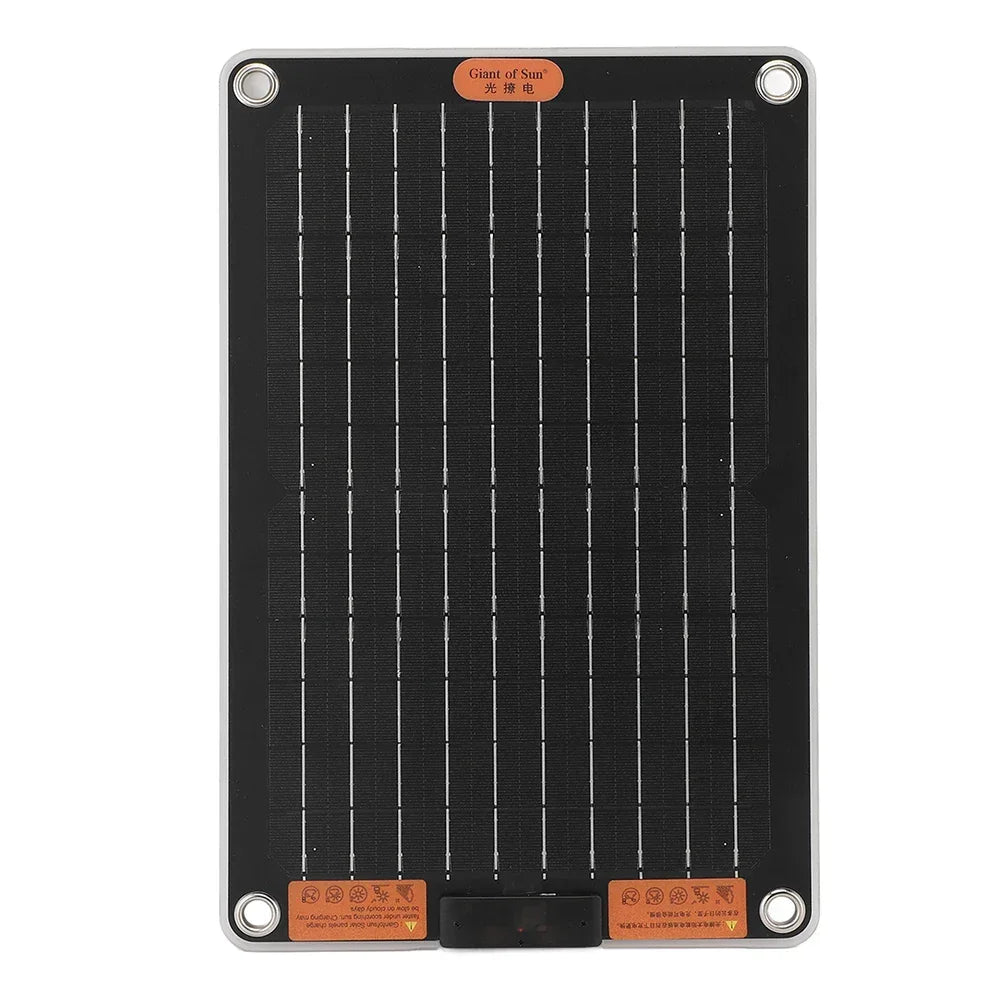 15W Portable Solar Panel with 2 USB Ports Camping Solar Panel Charger Solar Charger for Outdoor Camping Hiking Phone Charger