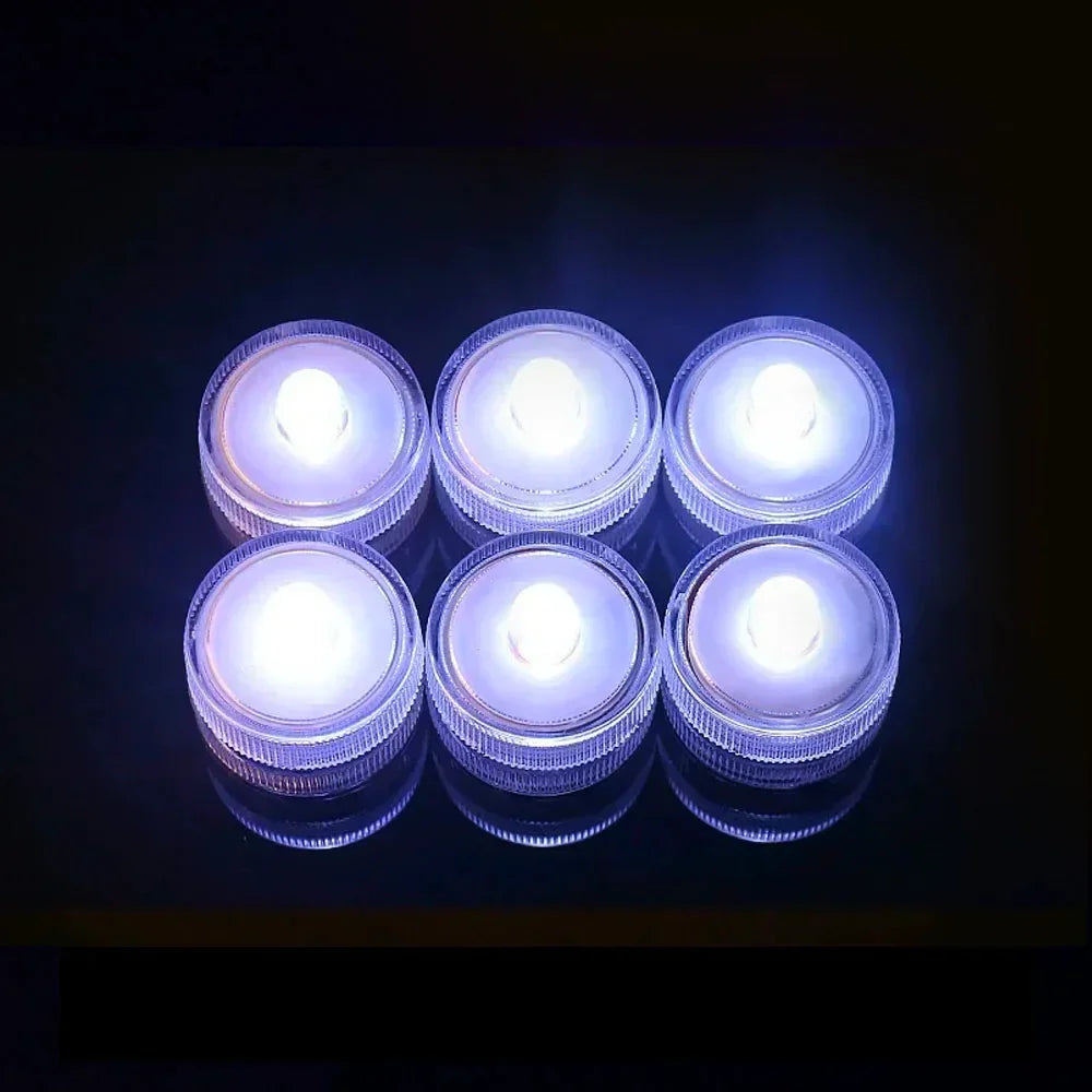 1 Pack Submersible LED Lights Waterproof Small Tealight Flameless Submersible Lights for Decor Vase Pool Pond Halloween Lantern