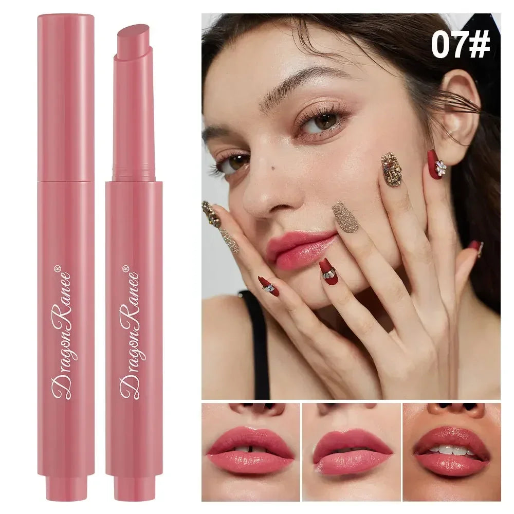 Solid Lipstick Long-lasting Easy Color Lip Stain Moisturizing Lip Gloss Pearl Mirror Lipgloss Tint Sexy Red Lipstick Makeup