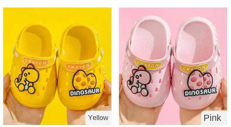 Child Kawaii Blue Cartoon Clogs Shoes Summer Kids Lovely Dinosaur Outdoor Cute Boys Sandal Light Breathable Casual Garden Shoes