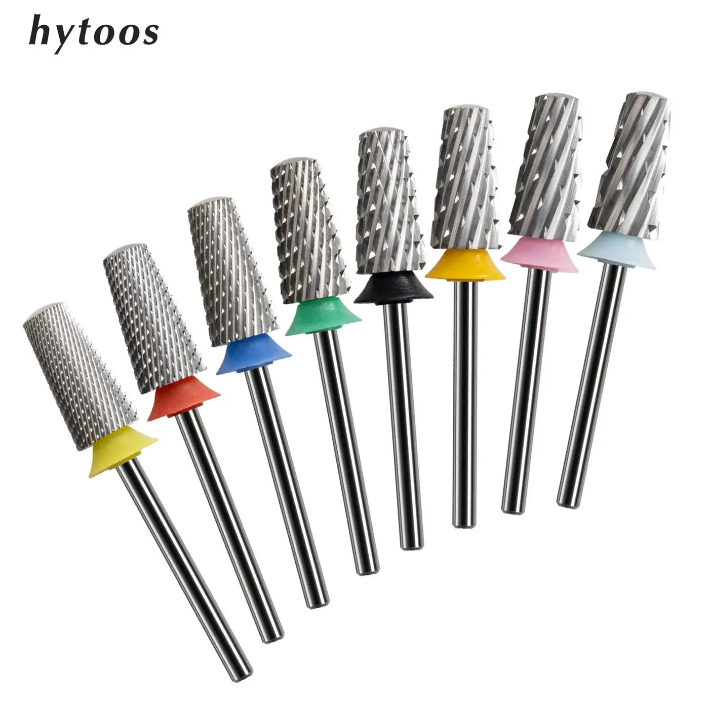 HYTOOS Safety Tapered Nail Drill Bits 3/32 Smooth Top Carbide Drill Bits for Nails Electric Drills File Accessories Removal Gel