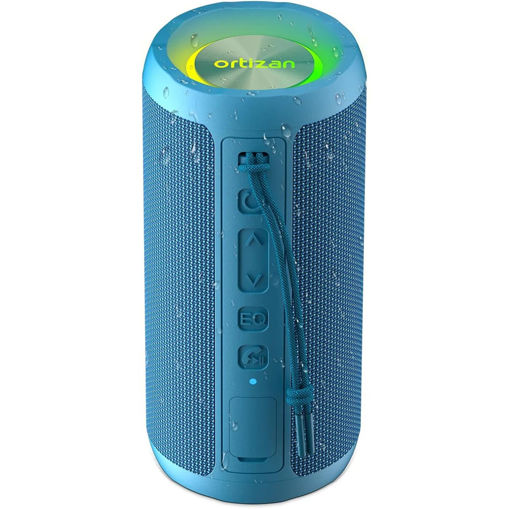 Ortizan Portable Party Speaker with Beat-Synced RGB Light, Powerful Sound and Deep Bass,TWS Stereo Pairing,IPX7 Waterproof