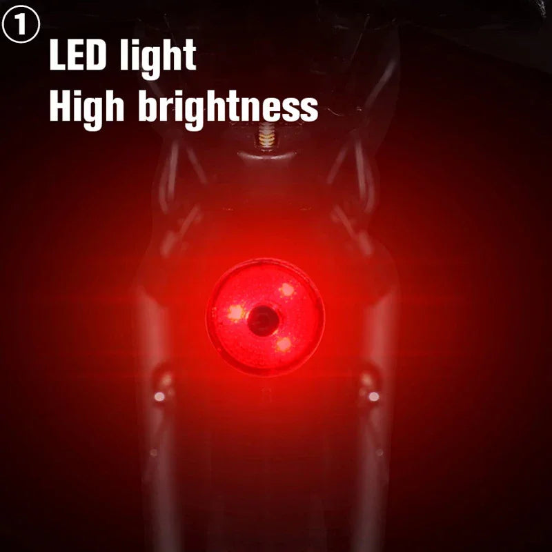 Bicycle Tail Lamp Headlight 400 Lumens Waterproof LED Warning Light Mountain Bike Luminous Night Riding Equipment Bike Lights