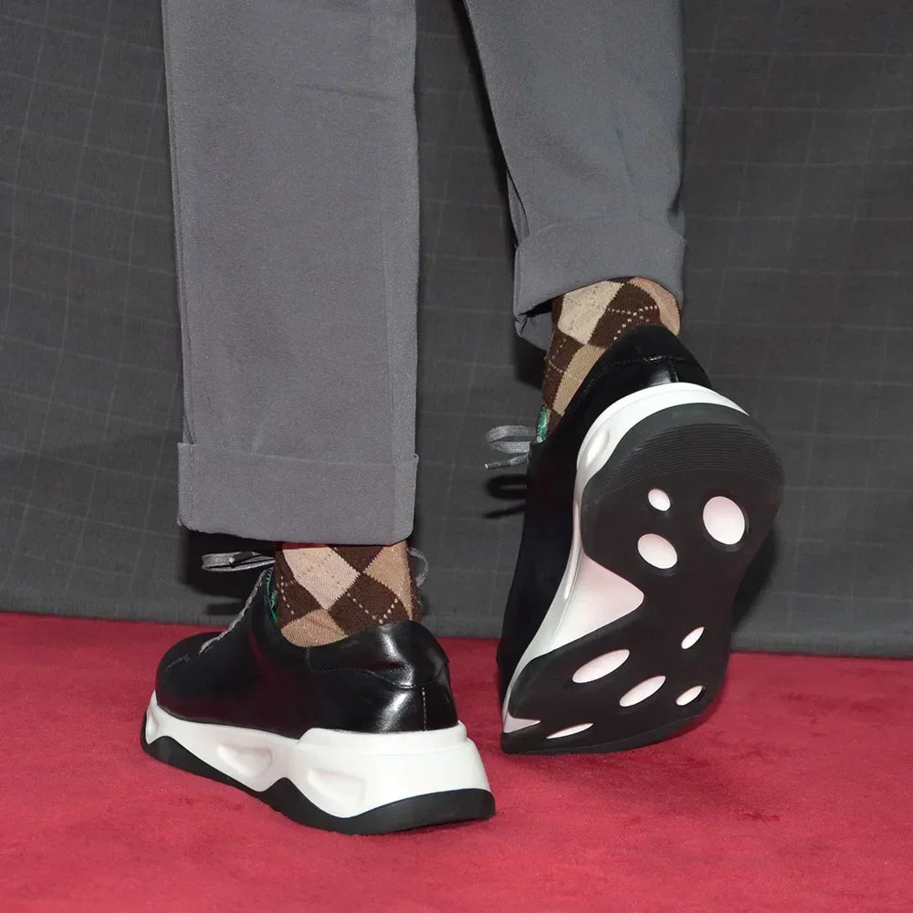 Classy Man Sneakers Luxury Brand Designer Lightweight Cowhide Genuine Leather Casual Social Men's Oxford Shoes Autumn Winter