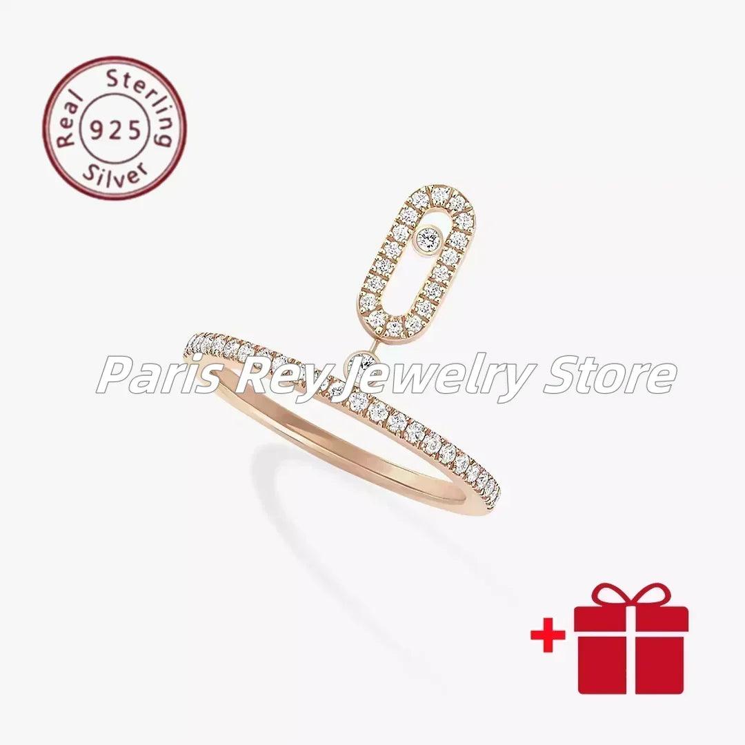 Luxury classic s925 inlaid sliding high beauty ring women’s jewelry party girlfriend anniversary gift