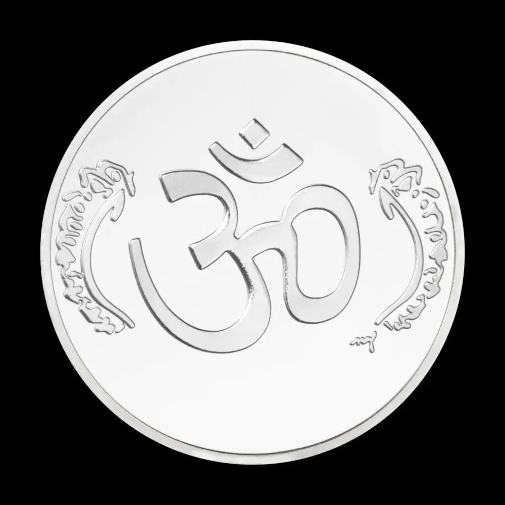 The Legend of Ganesha Collectible Souvenir Coin Basso-Relievo Silver Plated Coin Hinduism Commemorative Coin