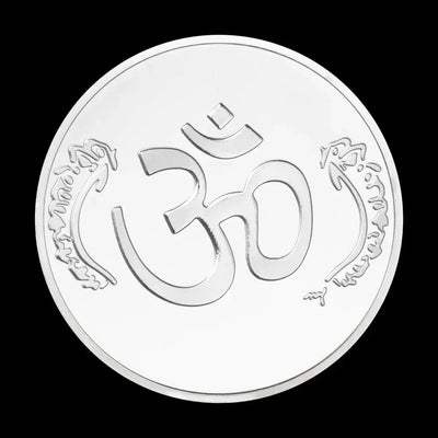 The Legend of Ganesha Collectible Souvenir Coin Basso-Relievo Silver Plated Coin Hinduism Commemorative Coin