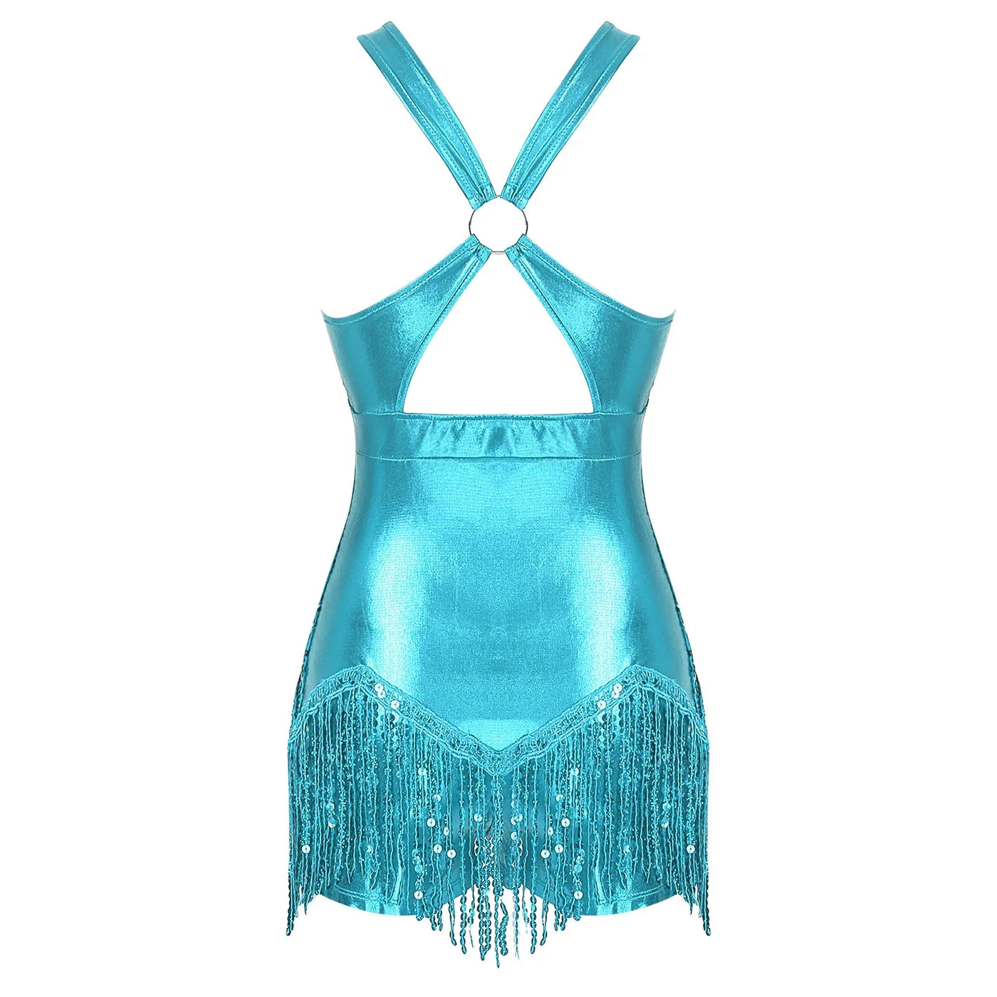 Women's Sequin Dance Dress Latin American Dance Costume Body Sleeveless Classical Samba Rumba Dresses Jazz Ballerina Dancewear