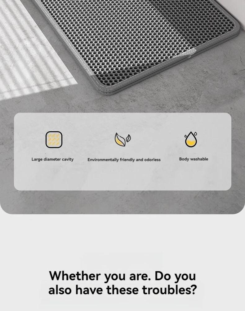 Cat Litter Mat EVA Double Layer Cat Litter Mat Cat Litter Basin Sand Falling Mat Eva Cat Litter Mat Cat Nest Mat Pet Mat