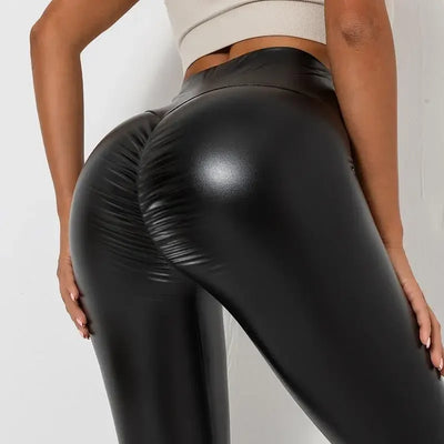 PU Faux Leather Leggings For Women