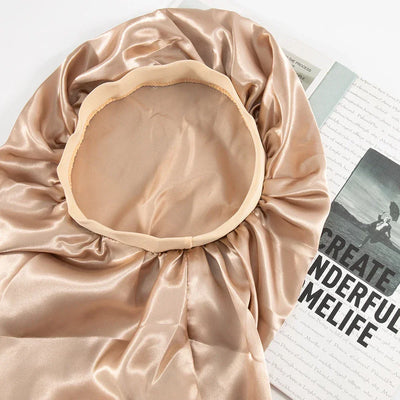 3pcs Long Bonnet Set Long Bonnet Satin Bonnet Silk Bonnet Extra Large Bonnets Silk Hair Bonnet long streamer nightcap