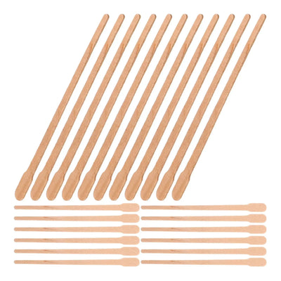 100 Pcs Body Hair Waxing Applicator Women Hairs Wax Rod Elliptical Wax Stick Waxing Sticks For Areas Hard Wax Removal Spatula