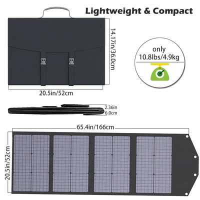 Flexible, Foldable, High Efficiency Solar Panel, Travel & Phone & Boat, Portable 12V 2000w 1500w 1000w 500w Solar Panel Kit