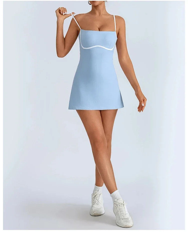 Golf Tennis Dress with Pad Sports Set for Women Workout Activewear