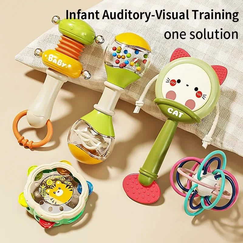 Baby Rattles Toys Newborn Sensory Teether Baby Development Games Educational Infant Toys For Babies Baby Toys 0 6 12 Months