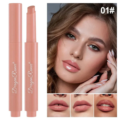 Solid Lipstick Long-lasting Easy Color Lip Stain Moisturizing Lip Gloss Pearl Mirror Lipgloss Tint Sexy Red Lipstick Makeup