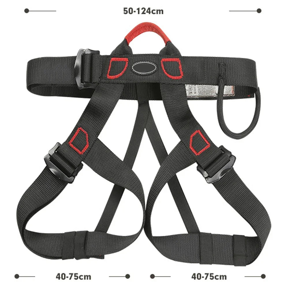 Outdoor Rock Climbing Harness Professional Sports Harnesses Waist Support Half Body Safety Belt Aerial Survival Mountain Tools