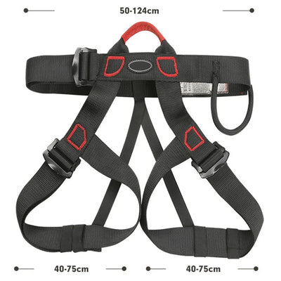 Outdoor Rock Climbing Harness Professional Sports Harnesses Waist Support Half Body Safety Belt Aerial Survival Mountain Tools