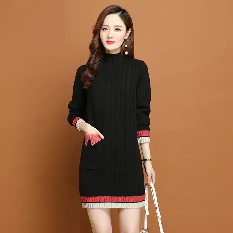 Woman Knitted Dress Bodycon Crochet Dresses for Women Cheap Casual Thic X Elegant Luxury Long Sleeve Aesthetic Sensual Sexy Xxl