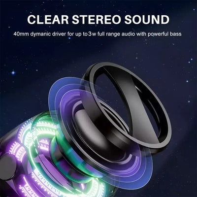 Bluetooth 5.3 Speaker Outdoor Magnetic RGB Lighting Bluetooth Speaker with RGB Color Light Multifunctional Magnetic Phone Holder