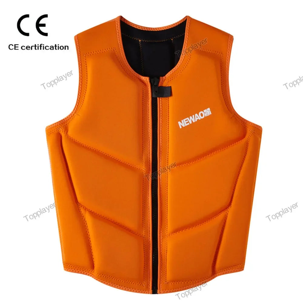 Wakesurf Life Jacket for Adults Comp Vest CE Approved Neoprene Premium Quality Impact Vest Watersports Life Jackets