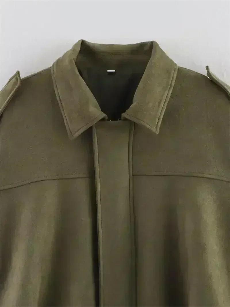 Women’s jackets spring chic elegant outerwear loose warm coat youth fashion