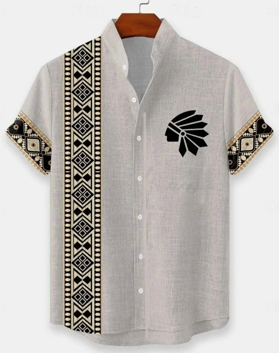 Men's New Linen Hawaiian Shirt 3D Fashion Short Sleeve Casual Urban Trend Summer Comfort Vacation