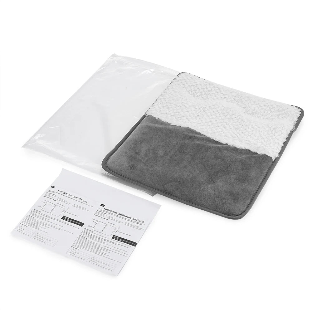 Winter Electric Foot Heating Pad USB Charging Soft Plush Washable Foot Warmer Heater Improve Sleeping Household Foot Warming Mat