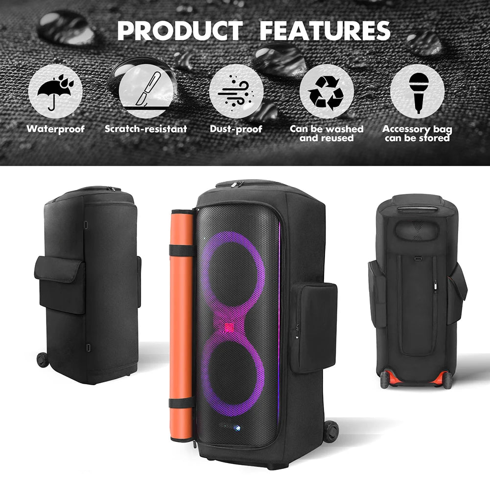 Party Speaker Dust Cover Waterproof Padded Speaker Protective Cover Nylon Double-Sided Speaker Storage Bag for JBL Party Box 710