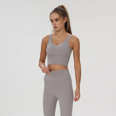 Women's Seamless U Neck Crop Top