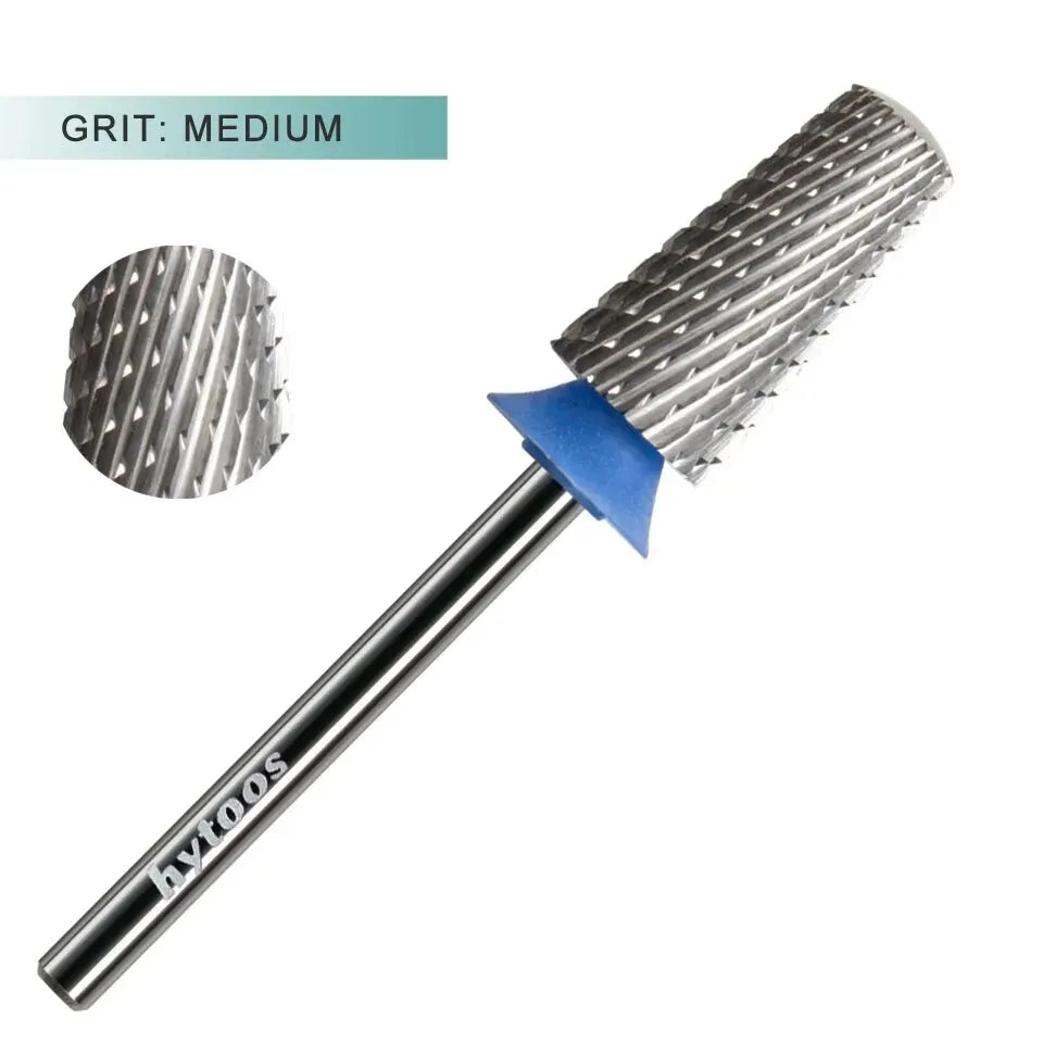 HYTOOS Safety Tapered Nail Drill Bits 3/32 Smooth Top Carbide Drill Bits for Nails Electric Drills File Accessories Removal Gel