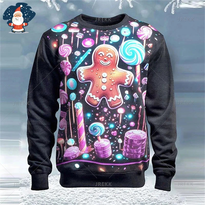 Happy Christmas Sweatshirts Mens Ugly Christmas Sweater Funny Fashion New In Sweaters Women Ugly Sweaters Christmas Jumpers Men